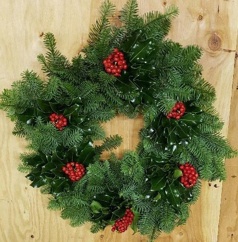 16G - GREAT AND NOBLE - Noble Fir Wreath (**Contact us to custom order**)