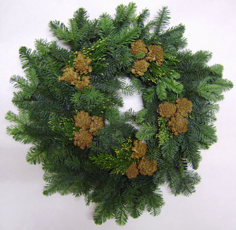 16P - PARADE - Noble Fir Wreath (**Contact us to custom order**)