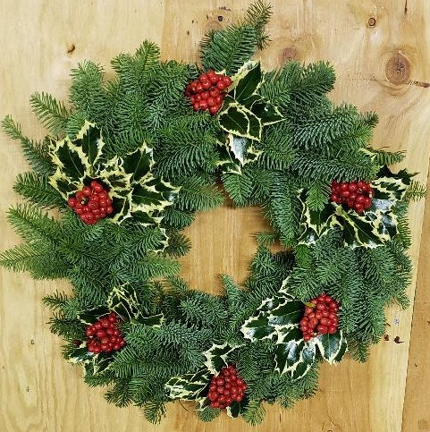 16V - VIRGINIA'S FAVORITE - Noble Fir Wreath  (**Contact us to custom order**)
